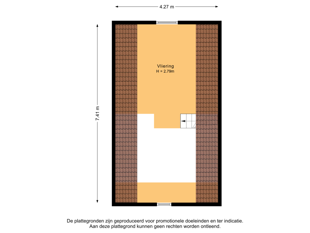 View floorplan of Garage vliering of Middelie 69