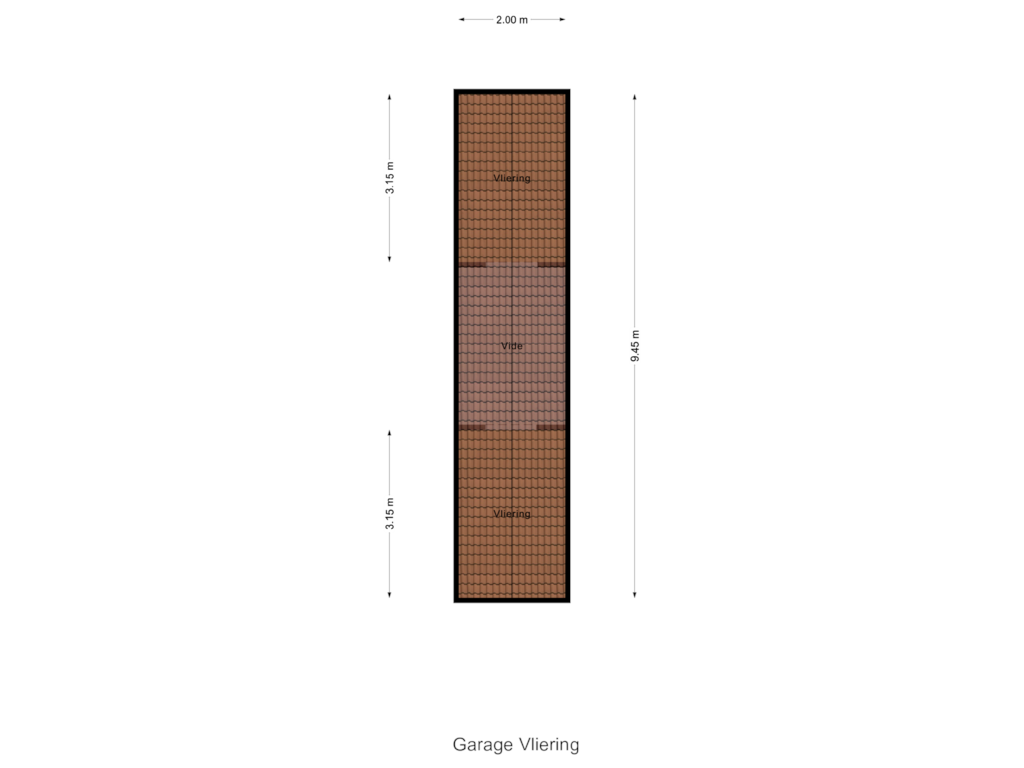 Bekijk plattegrond van Garage Vliering van Oosterdijk 29