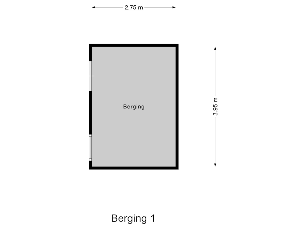 Bekijk plattegrond van Berging 1 van Oosterdijk 29