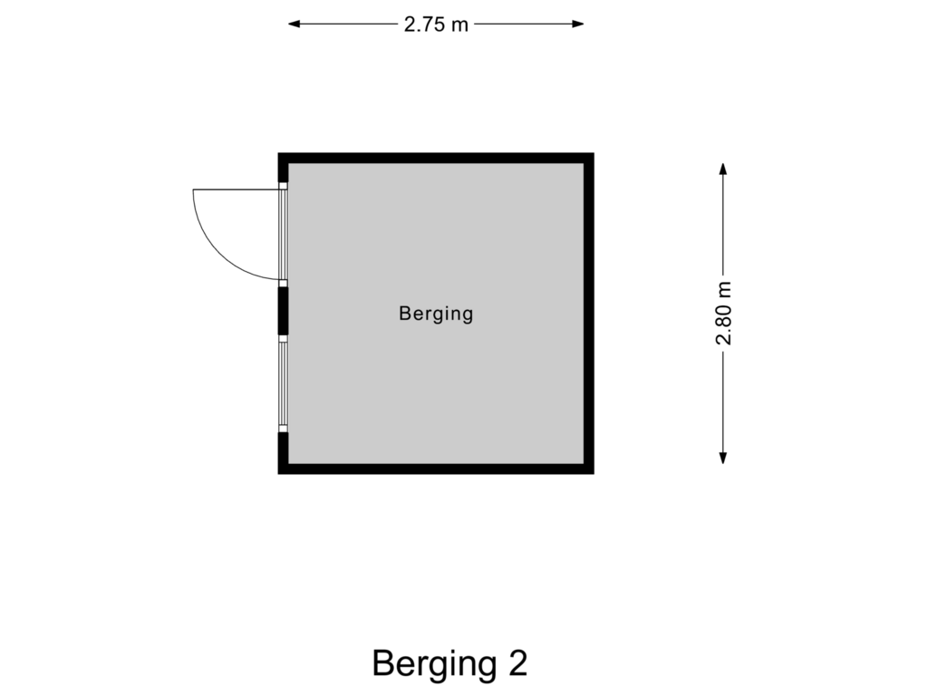 Bekijk plattegrond van Berging 2 van Oosterdijk 29