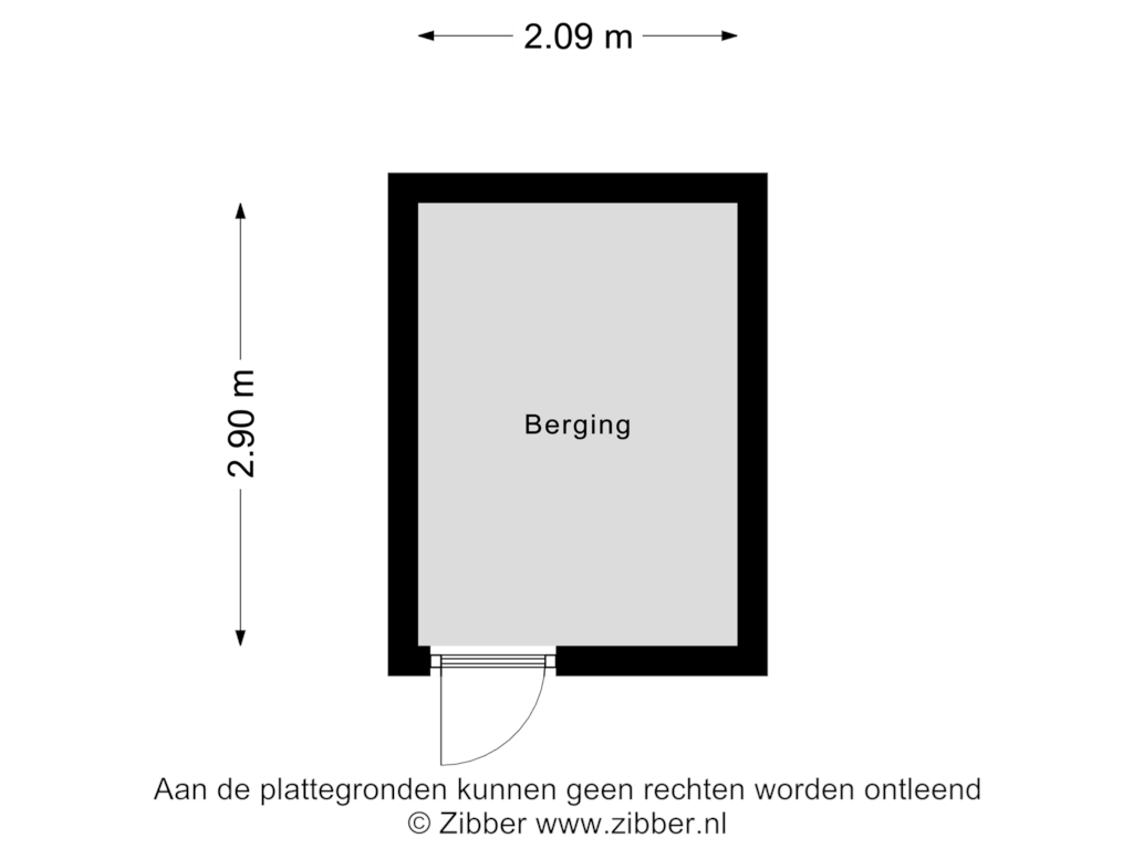 Bekijk plattegrond van Berging van Debussystraat 15