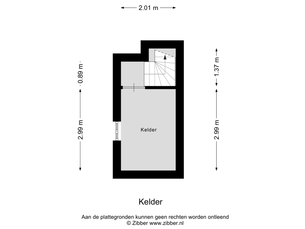 Bekijk plattegrond van Kelder van Kruisstraat 34