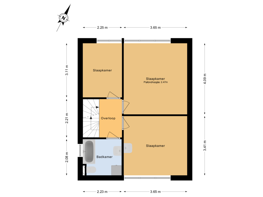 Bekijk plattegrond van 1e verdieping van Anna van Burenplein 8