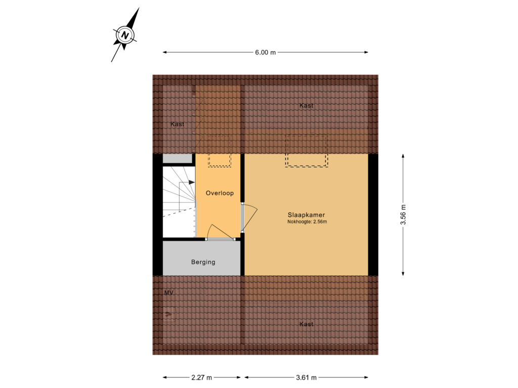 Bekijk plattegrond van 2e verdieping van Anna van Burenplein 8