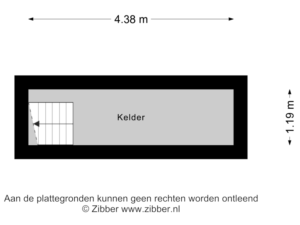 Bekijk plattegrond van Kelder van Singel 48