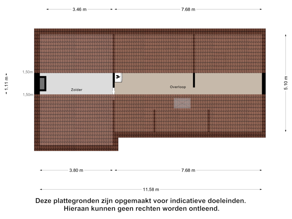 Bekijk plattegrond van Zolder van Slotstraat 10