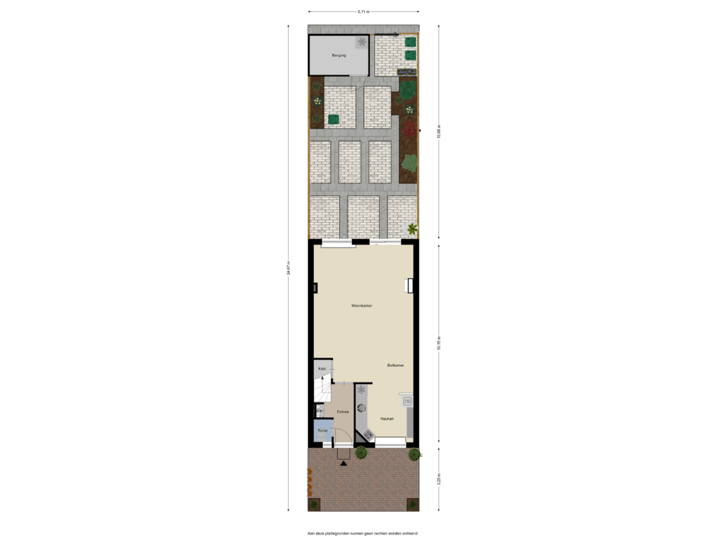 Bekijk plattegrond van Begane grond  Tuin van Korte Heikantstraat 16