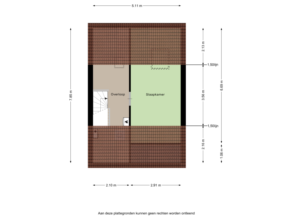 Bekijk plattegrond van Tweede verdieping van Korte Heikantstraat 16