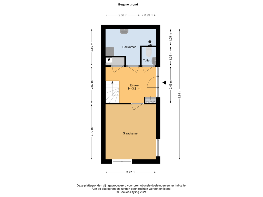 View floorplan of Begane Grond of Herensingel 165-B