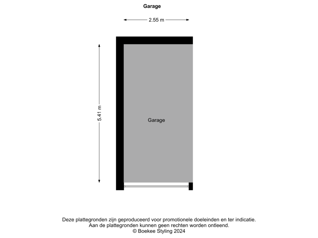 View floorplan of Garage of Herensingel 165-B