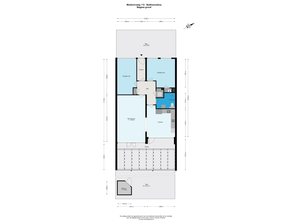 Bekijk plattegrond van Begane grond van Meidoornweg 172