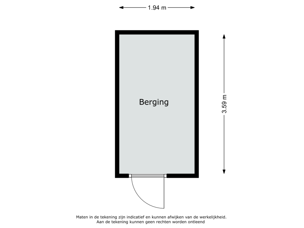 Bekijk plattegrond van Berging van Wickenburg 57