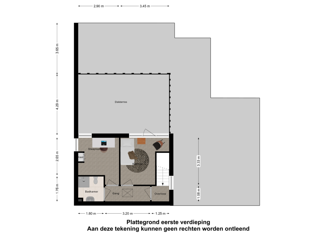 Bekijk plattegrond van Eerste Verdieping van Prinsenboschlaan 15