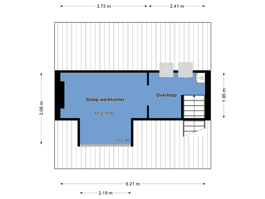 View floorplan of Tweede Verdieping of Larixlaan 13