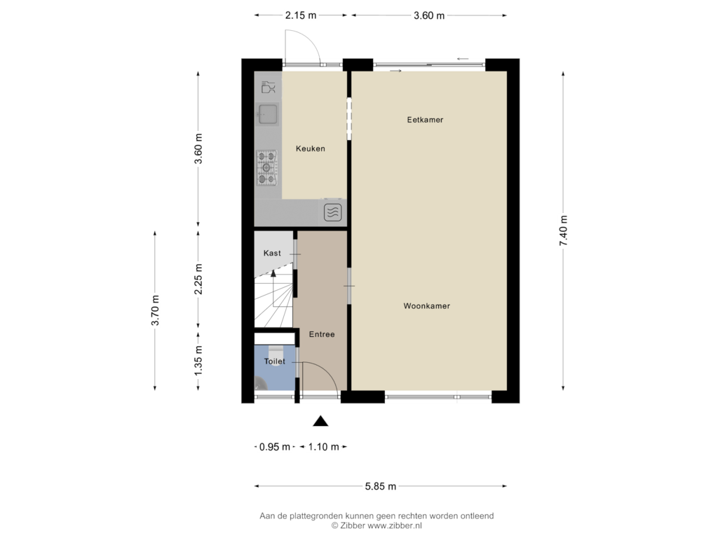 Bekijk plattegrond van Begane Grond van Vondelstraat 238