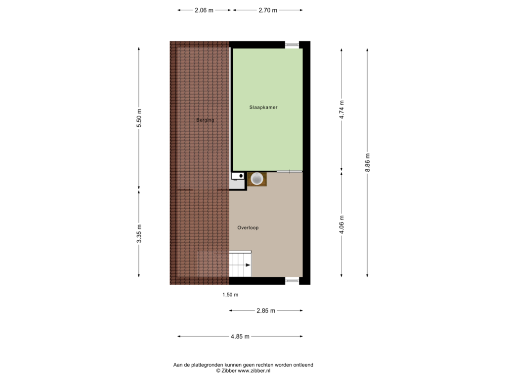 Bekijk plattegrond van Tweede verdieping van Molenrakhof 4