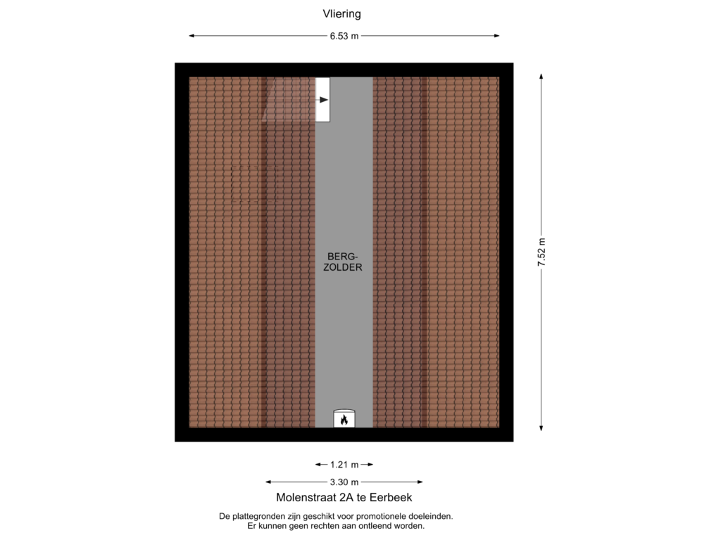 Bekijk plattegrond van Vliering van Molenstraat 2-A