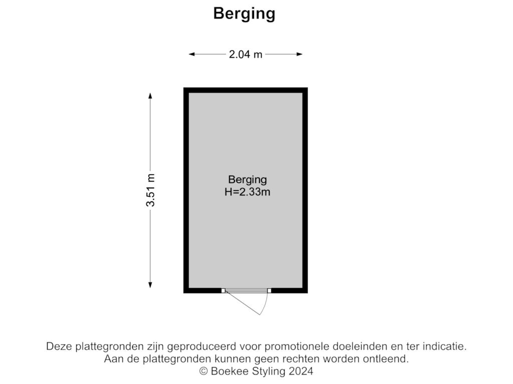 Bekijk plattegrond van Berging van J.H. Leopoldstraat 15-I