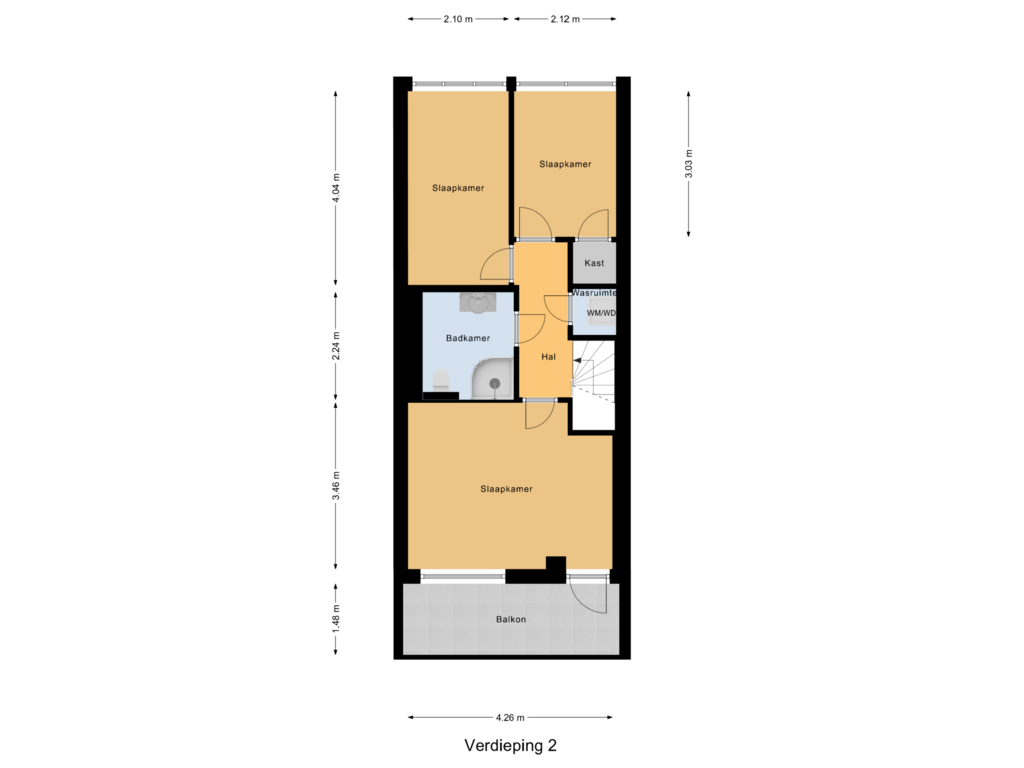 Bekijk plattegrond van Verdieping 2 van Bosplein 25