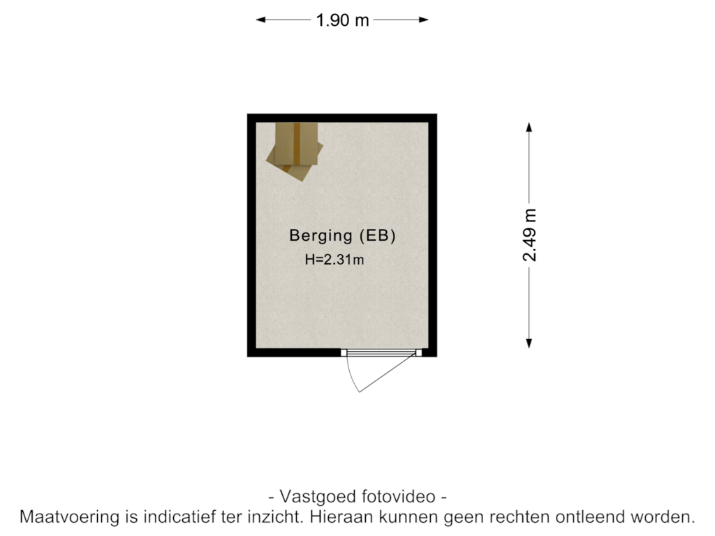 Bekijk plattegrond van Berging van Minervastraat 49