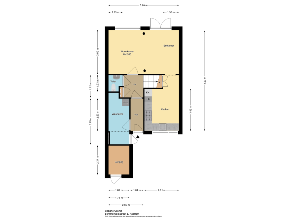 Bekijk plattegrond van Begane Grond van Semmelweisstraat 8