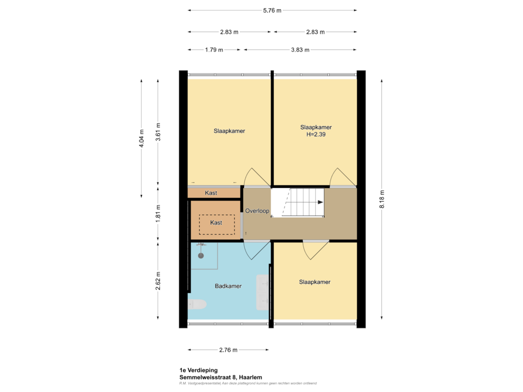 Bekijk plattegrond van 1e Verdieping van Semmelweisstraat 8