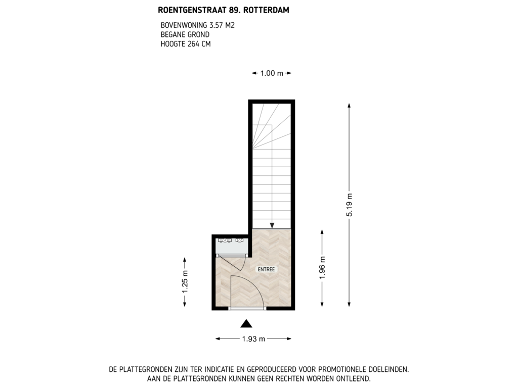 Bekijk plattegrond van Begane grond van Roentgenstraat 89