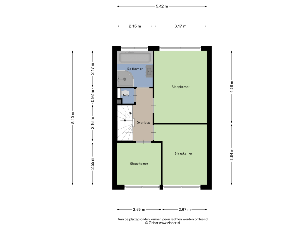 Bekijk plattegrond van Eerste Verdieping van Colmarstraat 86