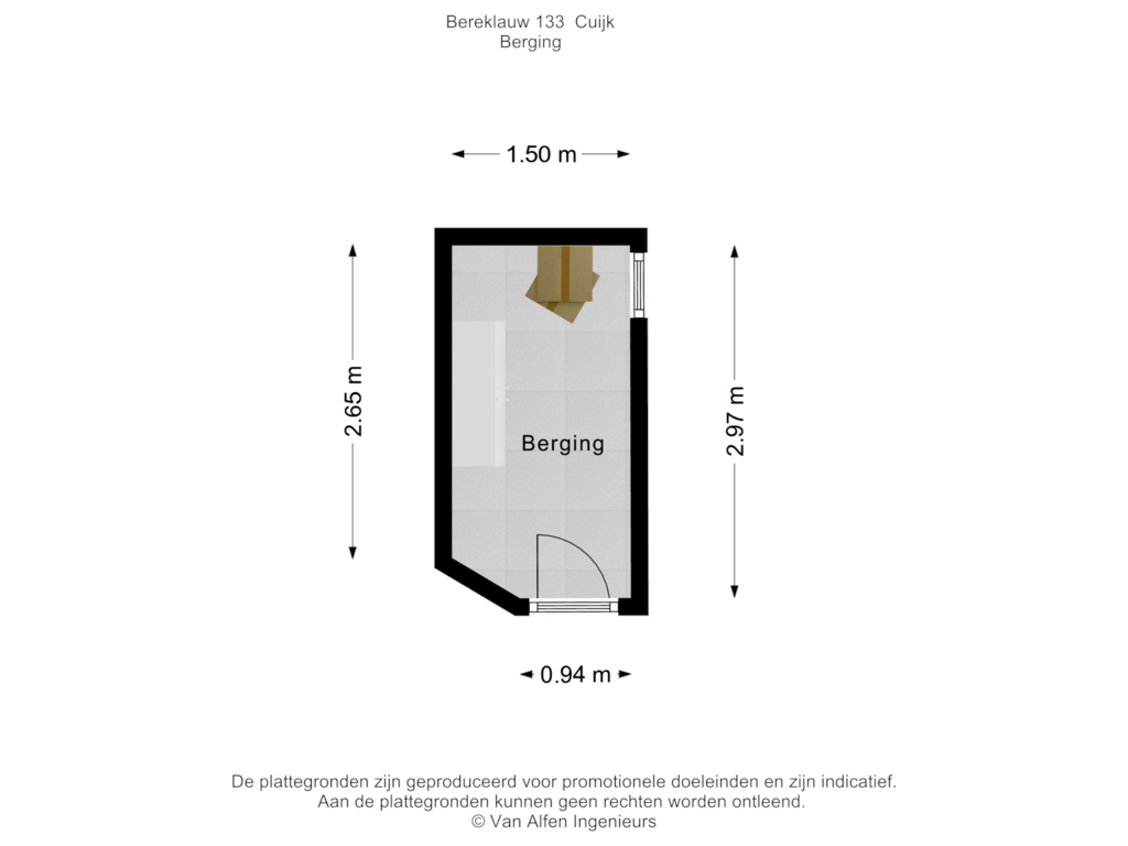 View floorplan of Berging of Bereklauw 133