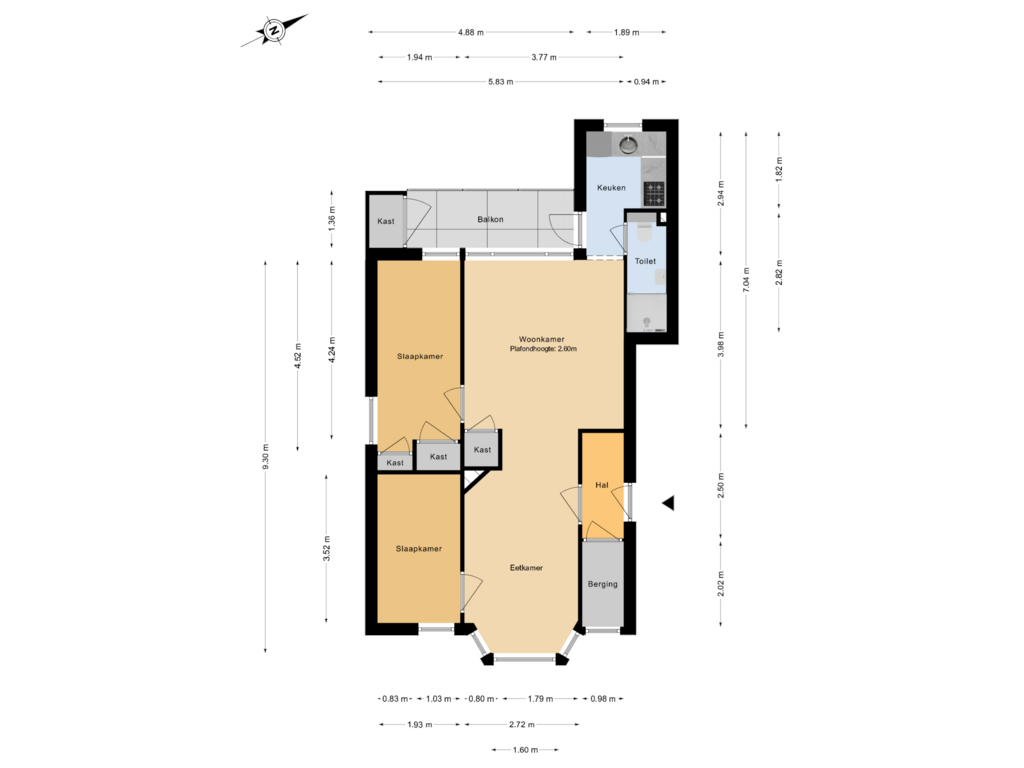 Bekijk plattegrond van Plattegrond van dr. Abraham Kuyperstraat 3