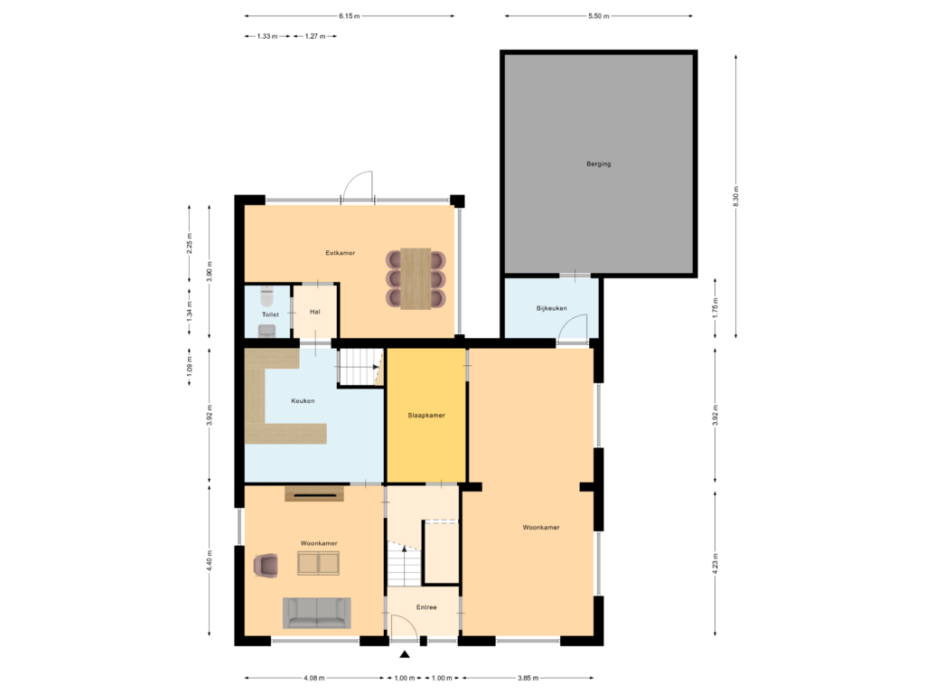 View floorplan of Begane Grond of Zenderseweg 44