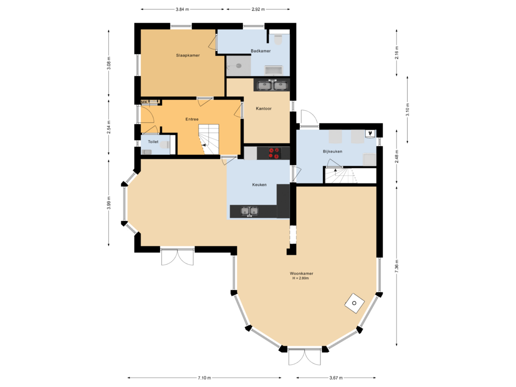 Bekijk plattegrond van Begane grond van Noorderstraat 64