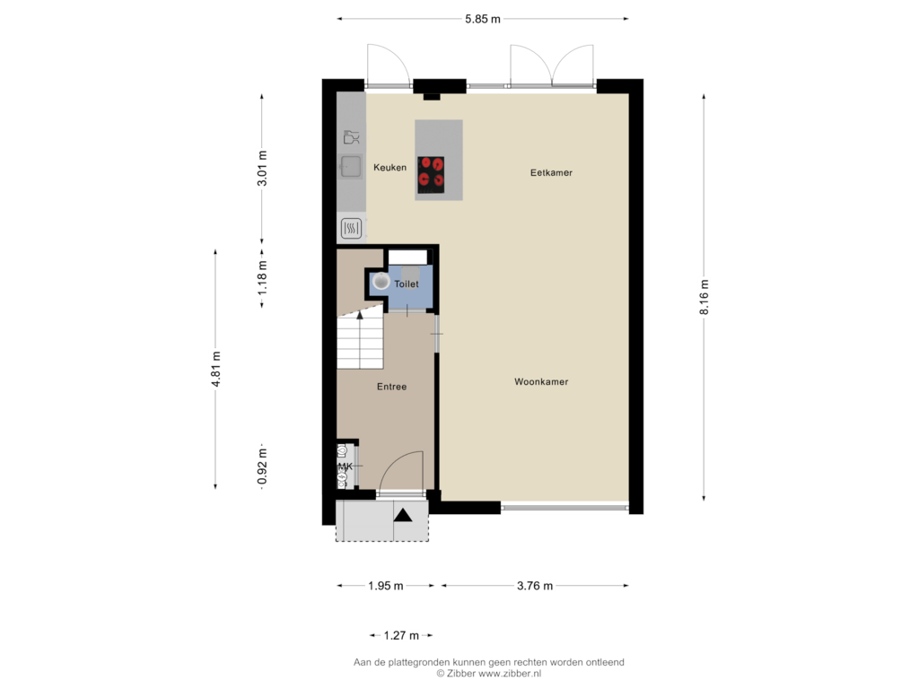 View floorplan of Begane Grond of Heezerweg 69