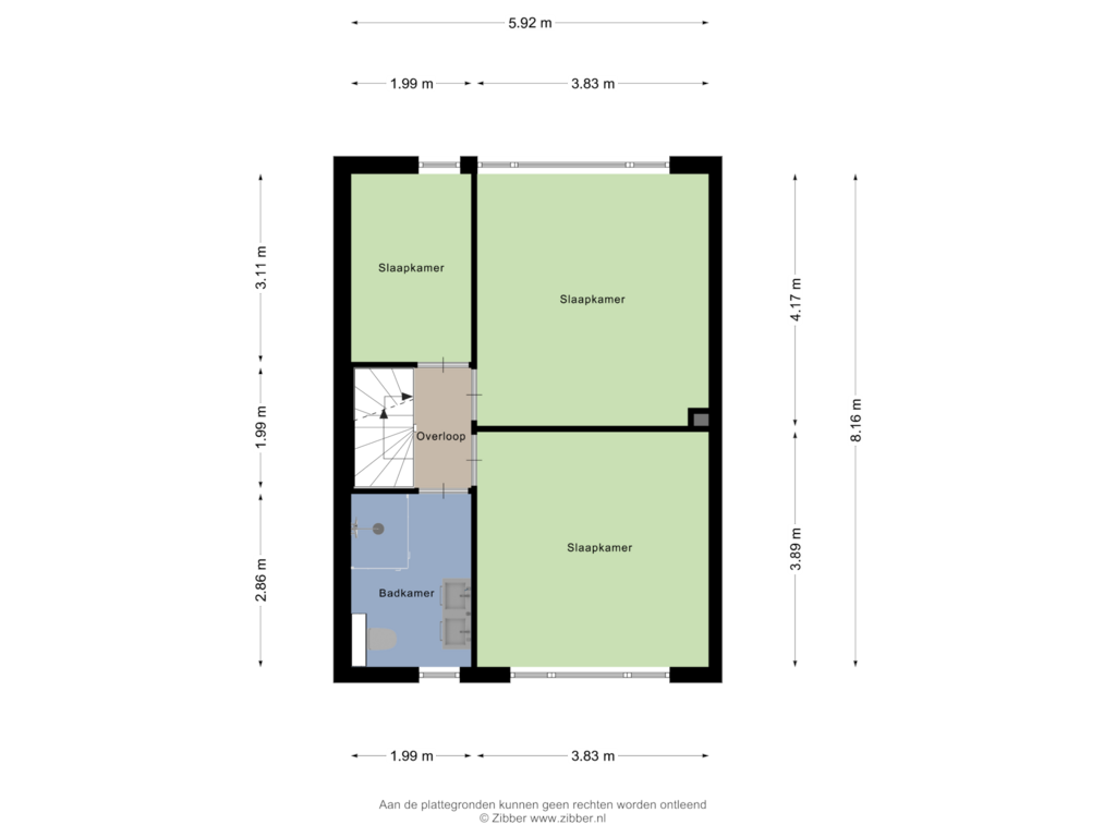 View floorplan of Eerste Verdieping of Heezerweg 69