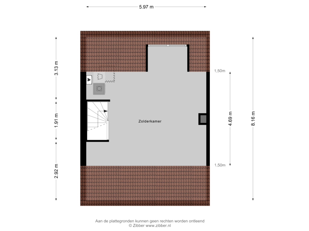 View floorplan of Tweede Verdieping of Heezerweg 69