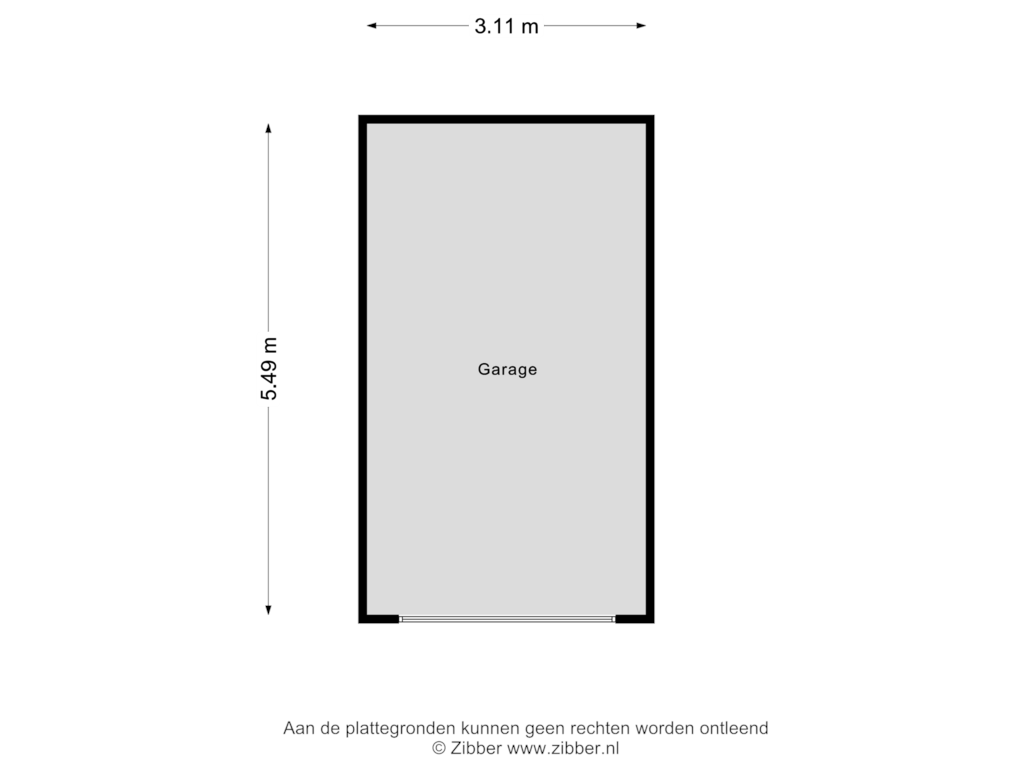 View floorplan of Garage of Heezerweg 69