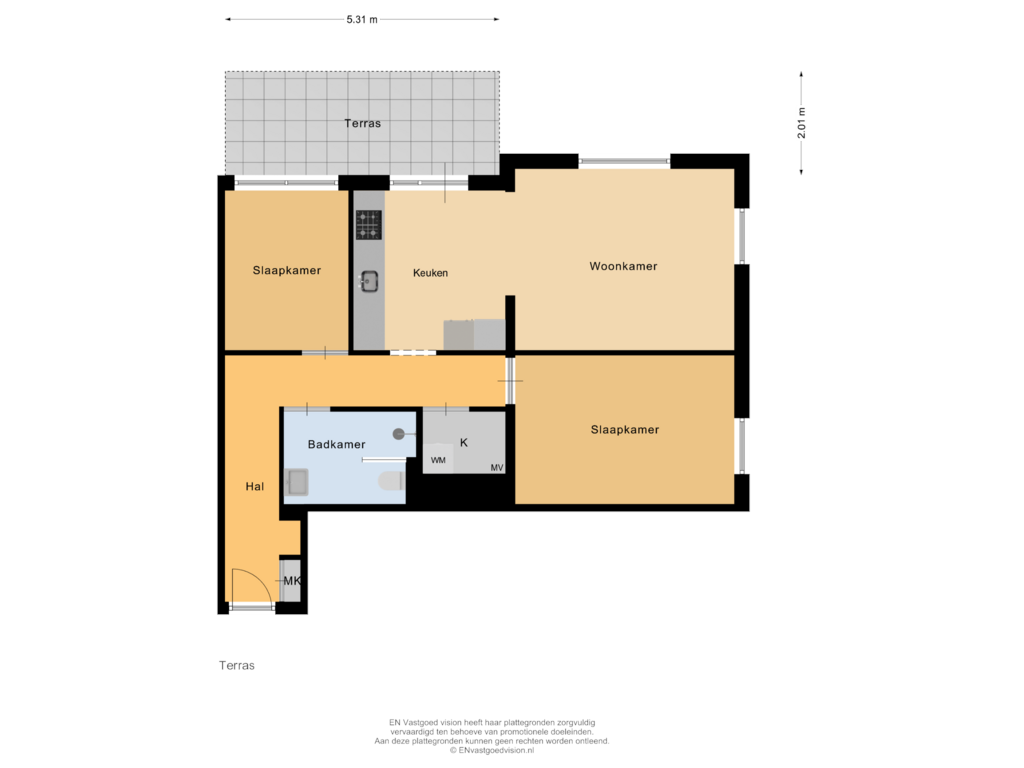 View floorplan of Terras of De Ouwe Tuijn 48