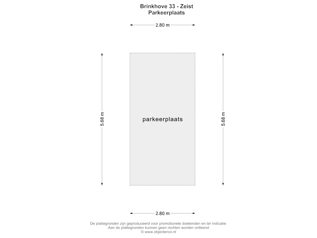 View floorplan of PARKEERPLAATS of Brinkhove 33