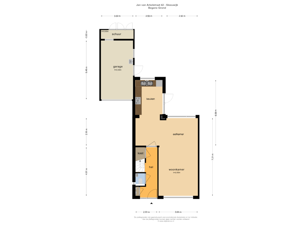 Bekijk plattegrond van BEGANE GROND van Jan van Arkelstraat 42