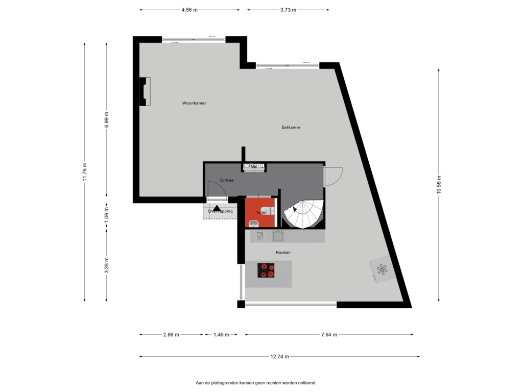 Bekijk plattegrond van Begane Grond van Waterland 126