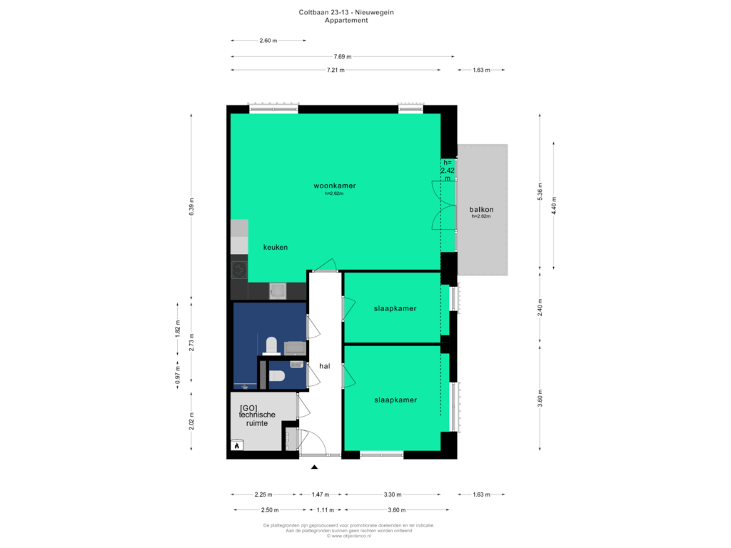 Bekijk plattegrond van APPARTEMENT van Coltbaan 23-13