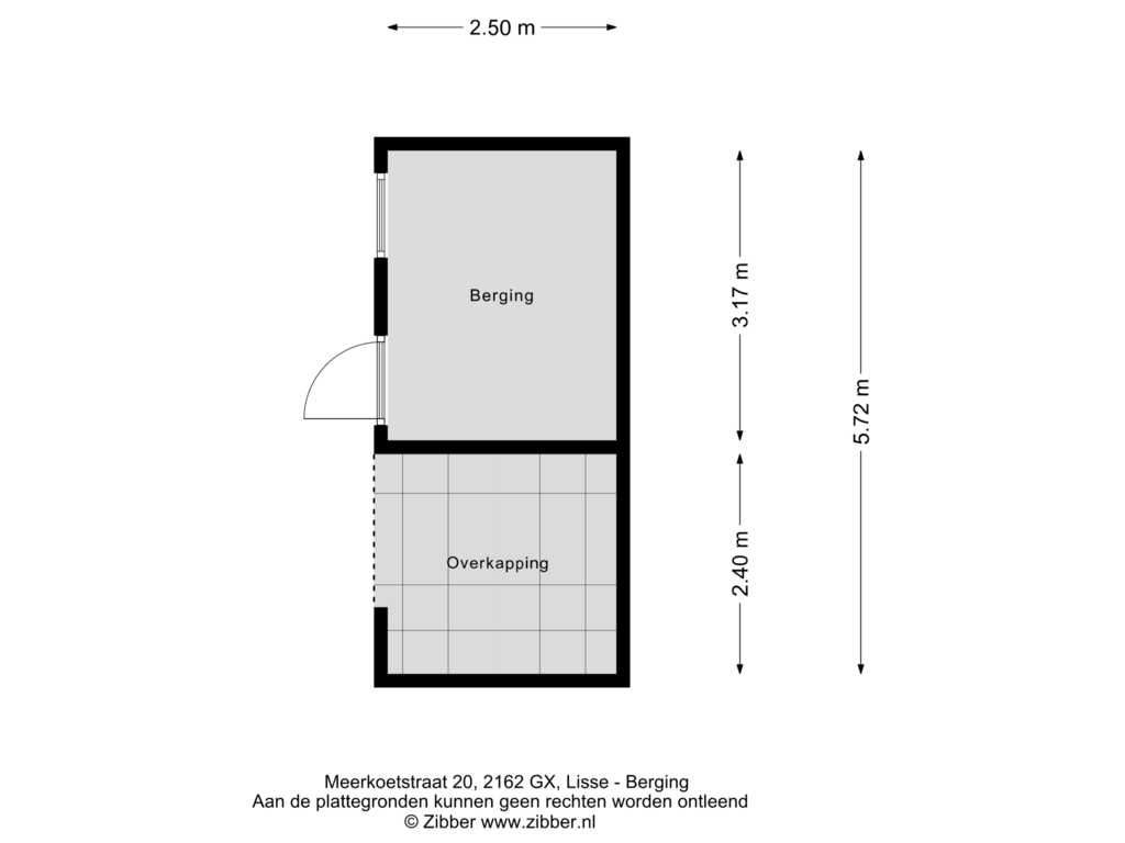 Bekijk plattegrond van Berging van Meerkoetstraat 20