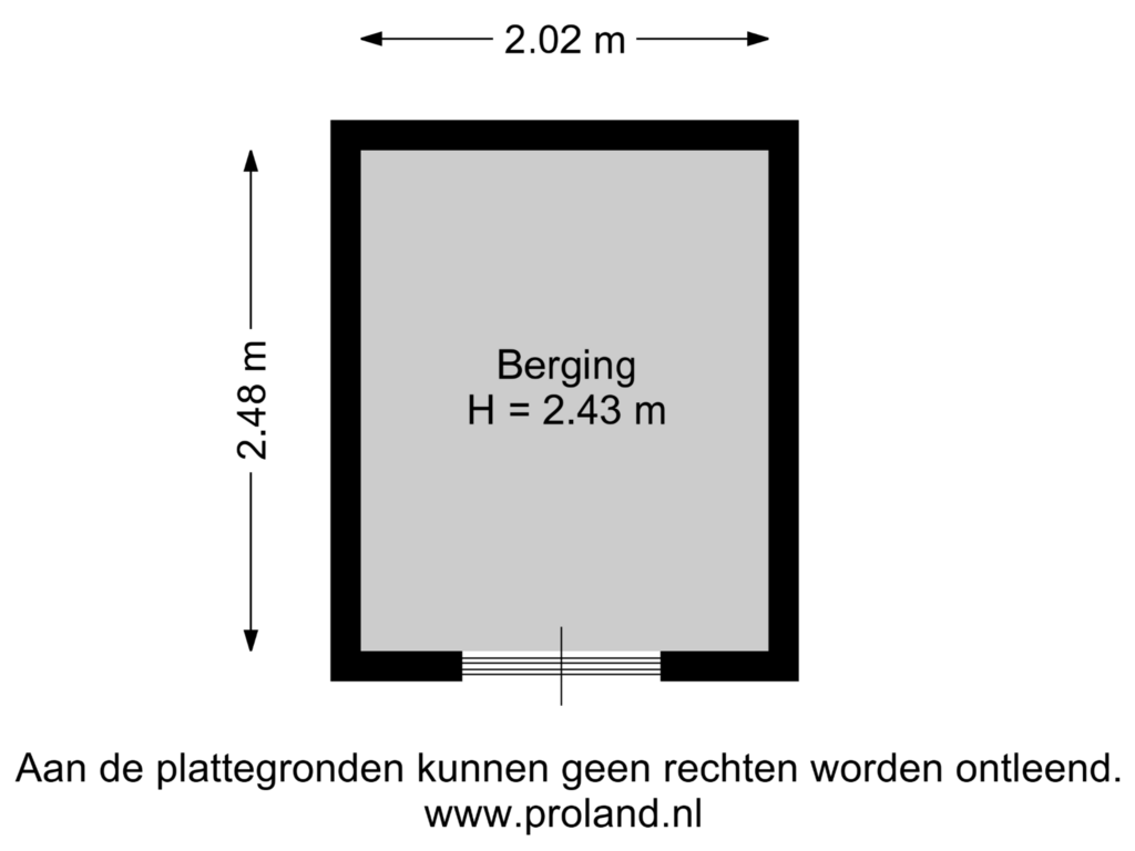 Bekijk plattegrond van Berging van Schoonzicht 262