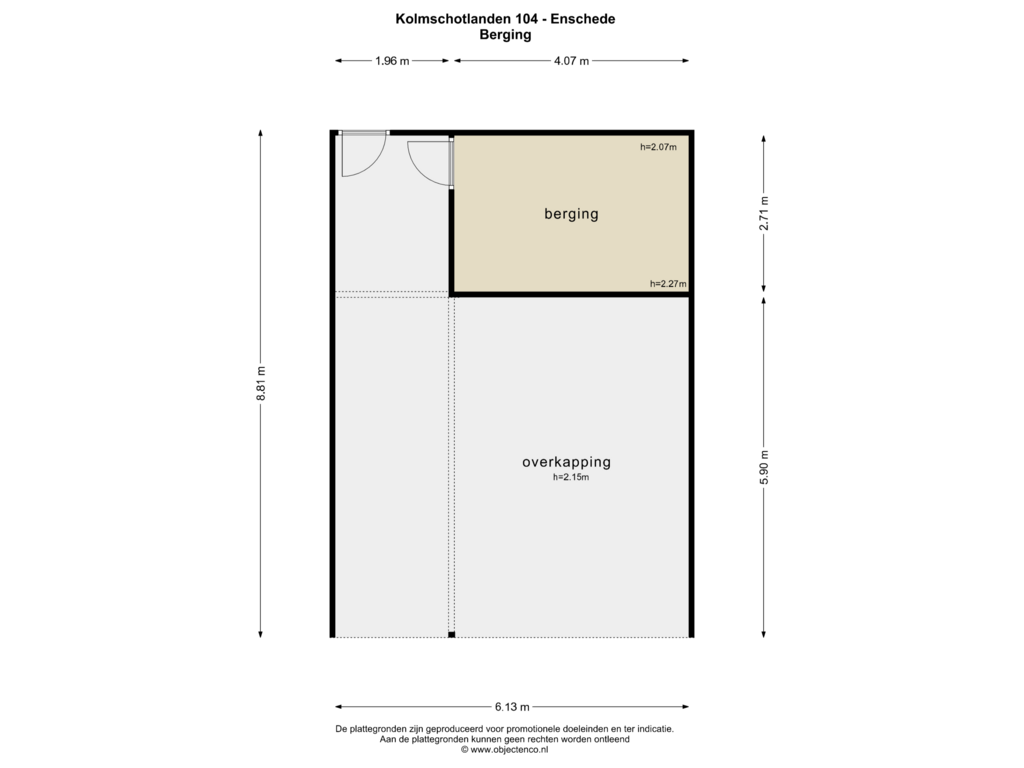 Bekijk plattegrond van BERGING van Kolmschotlanden 104