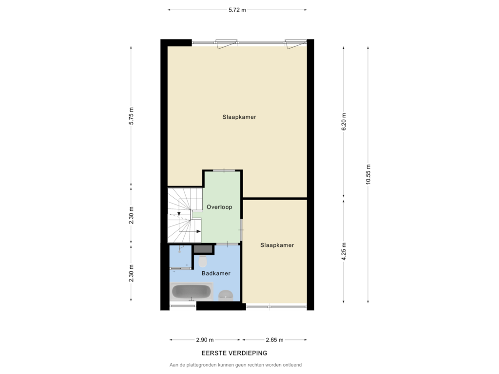 View floorplan of Eerste verdieping of De Barkentijn 10