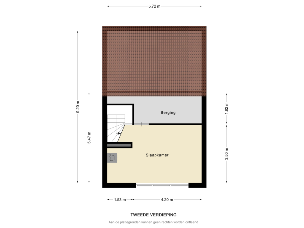 View floorplan of Tweede verdieping of De Barkentijn 10