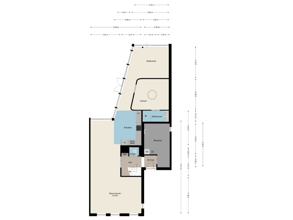 View floorplan of Begane grond of De Waard 1