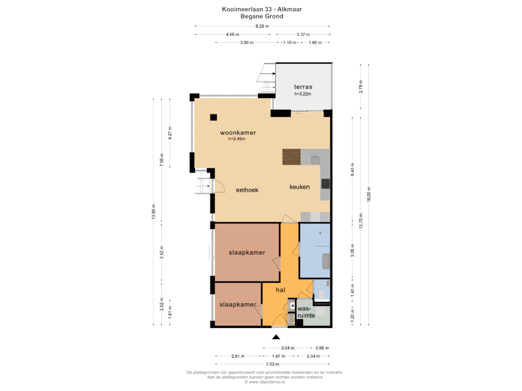 Bekijk plattegrond van BEGANE GROND van Kooimeerlaan 33