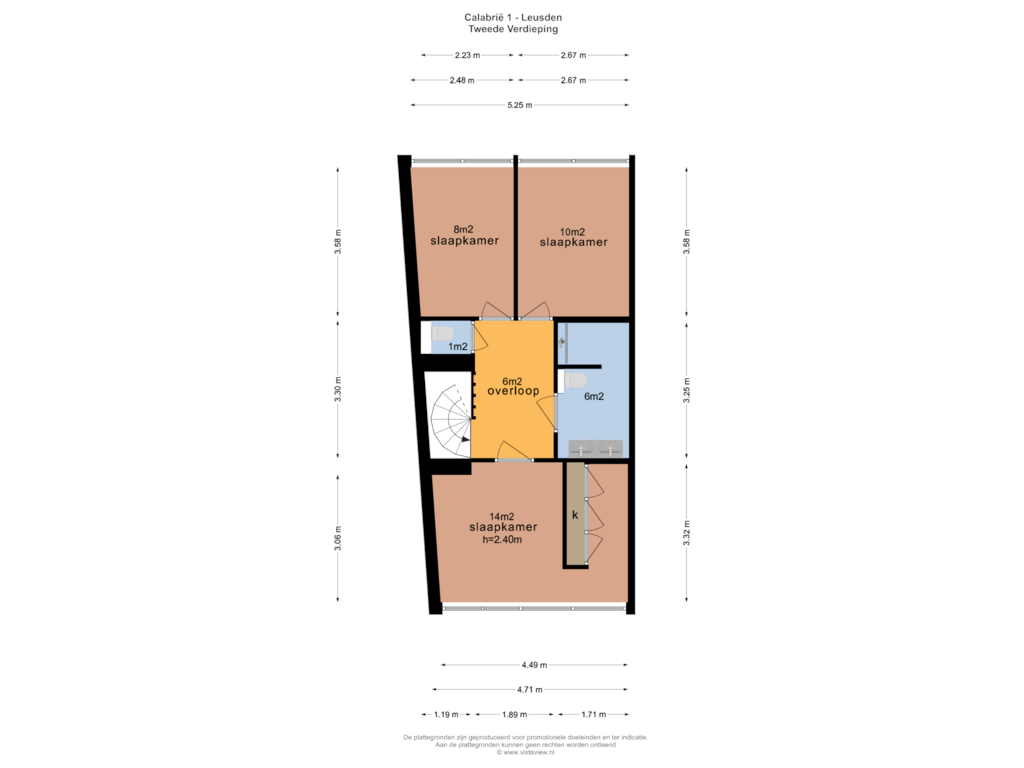 Bekijk plattegrond van TWEEDE VERDIEPING van Calabrië 1