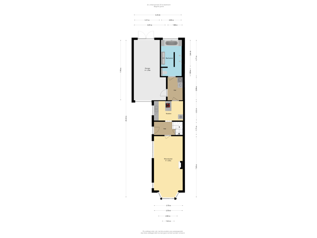 Bekijk plattegrond van Begane grond van 2e Johannastraat 20